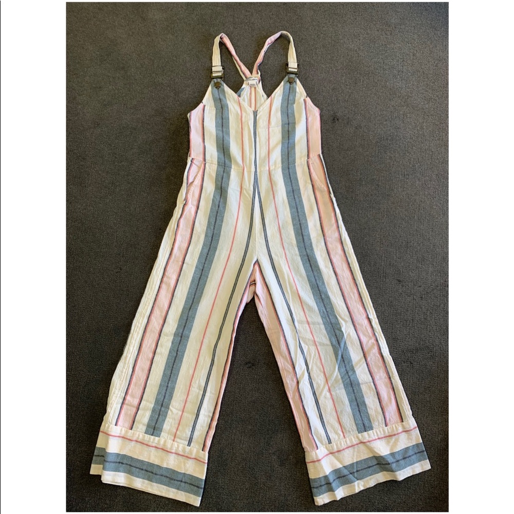 BILLABONG STRIPED OVERALLS SIZE M